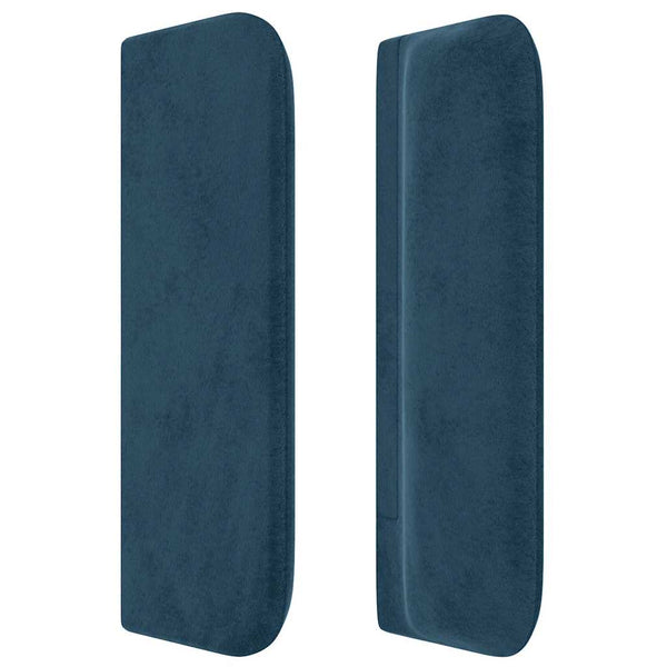 vidaXL Wingback Headboard Dark Blue 147x16x78/88 cm Velvet
