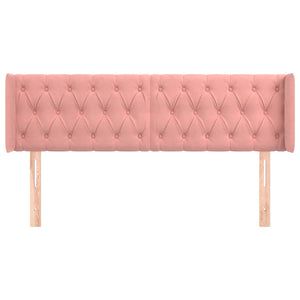 vidaXL Wingback Headboard Pink 147x16x78/88 cm Velvet