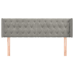 vidaXL Wingback Headboard Light Gray 163x16x78/88 cm Velvet