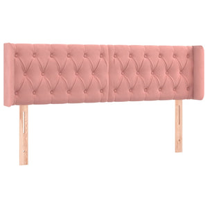 vidaXL Wingback Headboard Pink 163x16x78/88 cm Velvet