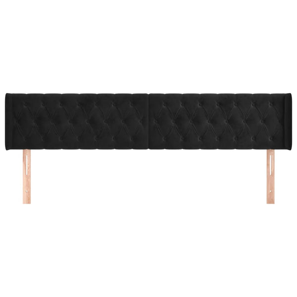 vidaXL Wingback Headboard Black 183x16x78/88 cm Velvet