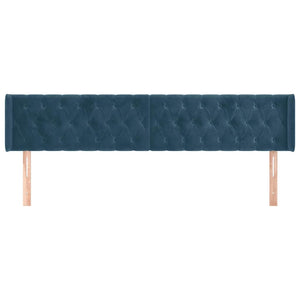 vidaXL Wingback Headboard Dark Blue 183x16x78/88 cm Velvet