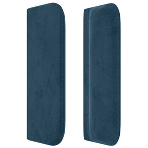 vidaXL Wingback Headboard Dark Blue 183x16x78/88 cm Velvet