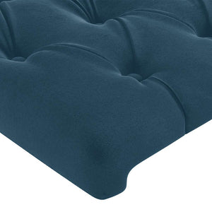 vidaXL Wingback Headboard Dark Blue 183x16x78/88 cm Velvet