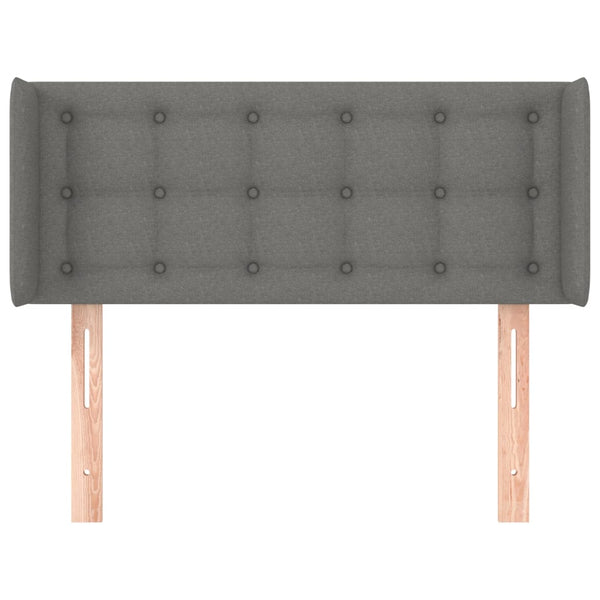 Kopfteil mit Ohren Dunkelgrau 83x16x78/88 cm Stoff