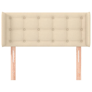 Kopfteil mit Ohren Creme 93x16x78/88 cm Stoff