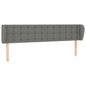 Kopfteil mit Ohren Dunkelgrau 163x16x78/88 cm Stoff