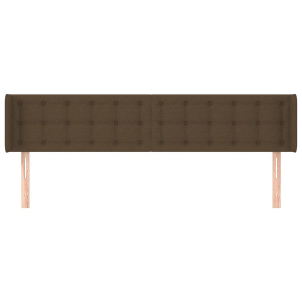 Kopfteil mit Ohren Dunkelbraun 163x16x78/88 cm Stoff