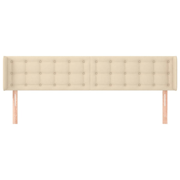Kopfteil mit Ohren Creme 163x16x78/88 cm Stoff