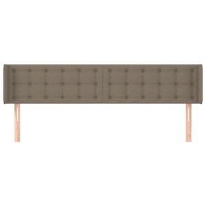 Kopfteil mit Ohren Taupe 183x16x78/88 cm Stoff