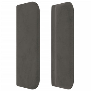 Kopfteil mit Ohren Dunkelgrau 83x16x78/88 cm Samt