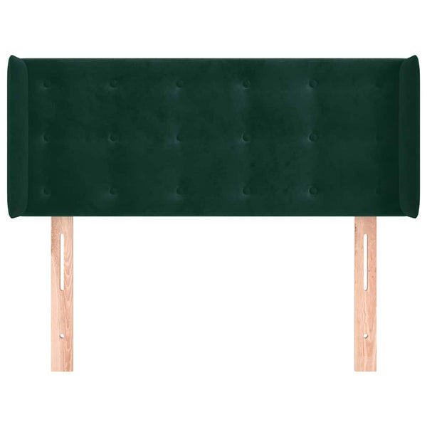 Kopfteil mit Ohren Dunkelgrün 103x16x78/88 cm Samt