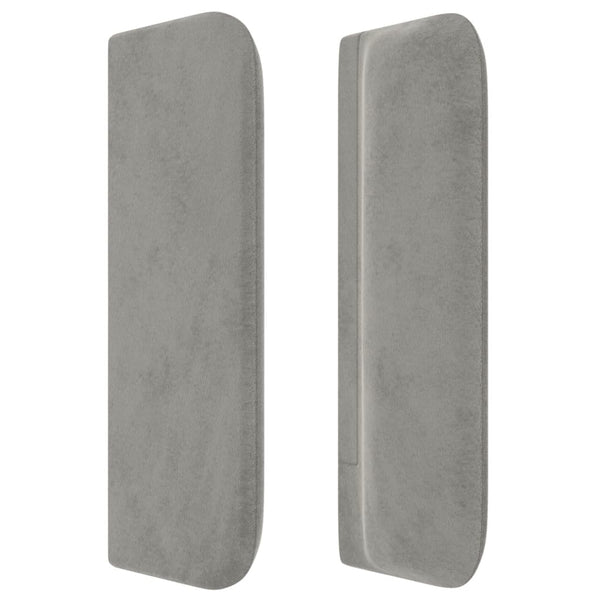 vidaXL Wingback Headboard Light Gray 163x16x78/88 cm Velvet