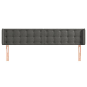 vidaXL Wingback Headboard Dark Grey 163x16x78/88 cm Velvet