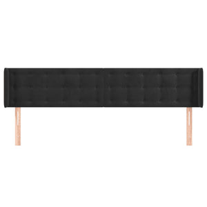 vidaXL Wingback Headboard Black 163x16x78/88 cm Velvet