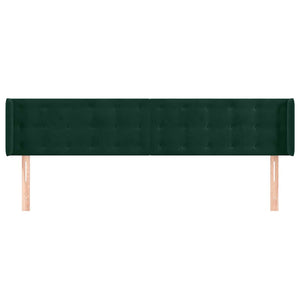 vidaXL Wingback Headboard Dark Green 163x16x78/88 cm Velvet
