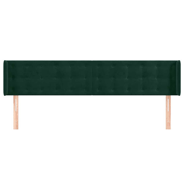 vidaXL Wingback Headboard Dark Green 163x16x78/88 cm Velvet