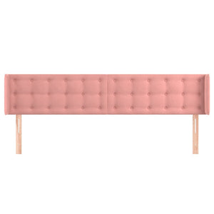 vidaXL Wingback Headboard Pink 163x16x78/88 cm Velvet