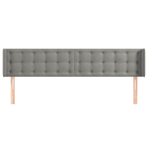 vidaXL Wingback Headboard Light Grey 183x16x78/88 cm Velvet