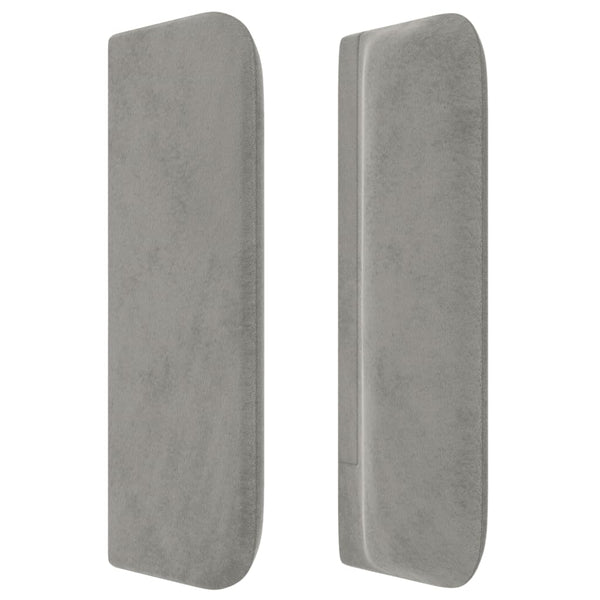 vidaXL Wingback Headboard Light Grey 183x16x78/88 cm Velvet