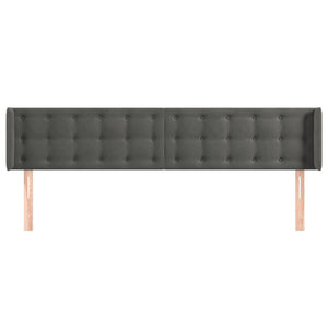 vidaXL Wingback Headboard Dark Grey 183x16x78/88 cm Velvet