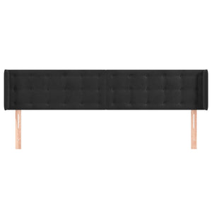 vidaXL Wingback Headboard Black 183x16x78/88 cm Velvet