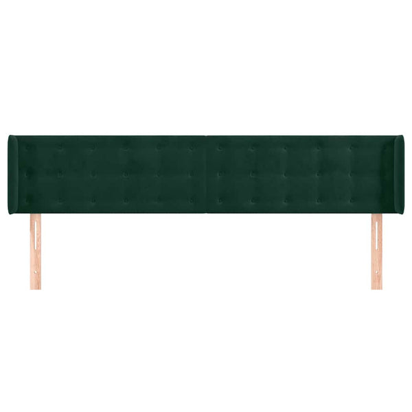 vidaXL Wingback Headboard Dark Green 183x16x78/88 cm Velvet