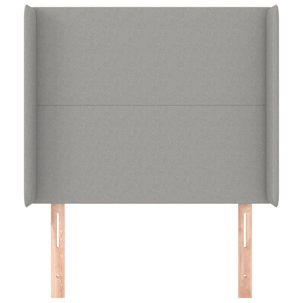 vidaXL Wingback Headboard Light Grey 83x16x118/128 cm Fabric
