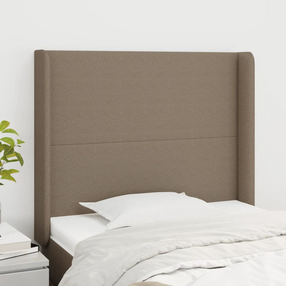 vidaXL Wingback Headboard Taupe 83x16x118/128 cm Fabric