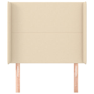 vidaXL Wingback Headboard Cream 83x16x118/128 cm Fabric
