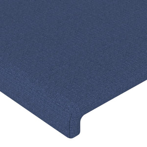 vidaXL Wingback Headboard Blue 83x16x118/128 cm Fabric