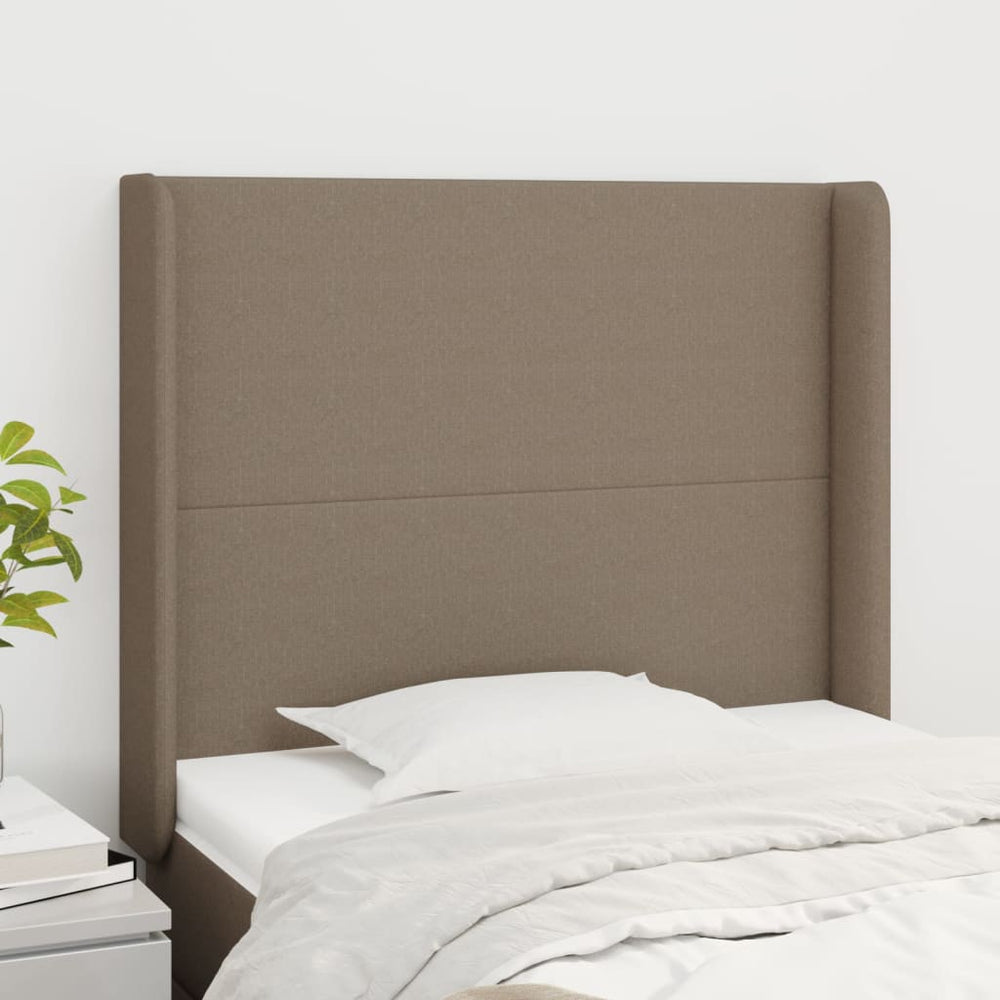 vidaXL Wingback Headboard Taupe 93x16x118/128 cm Fabric
