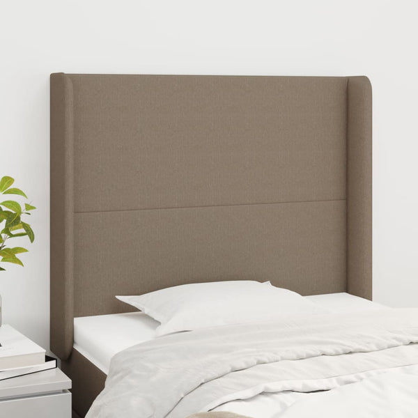 vidaXL Wingback Headboard Taupe 93x16x118/128 cm Fabric