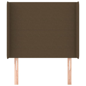 vidaXL Wingback Headboard Dark Brown 103x16x118/128 cm Fabric