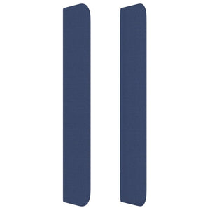 vidaXL Wingback Headboard Blue 103x16x118/128 cm Fabric