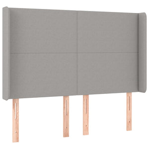 vidaXL Wingback Headboard Light Gray 147x16x118/128 cm Fabric