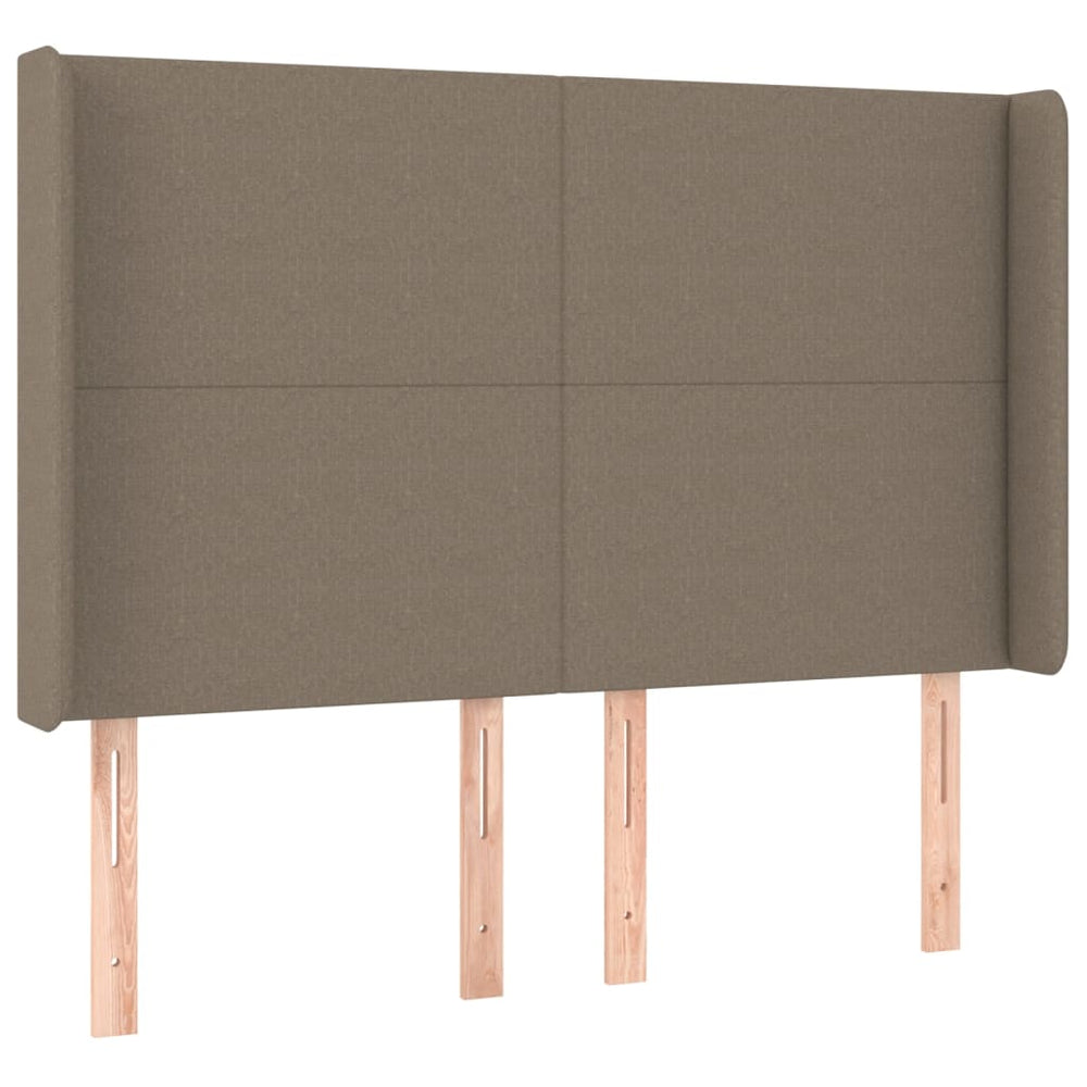 vidaXL Wingback Headboard Taupe 147x16x118/128 cm Fabric