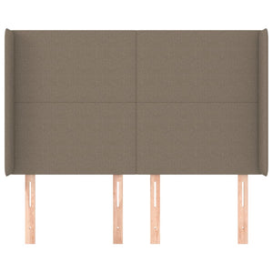 vidaXL Wingback Headboard Taupe 147x16x118/128 cm Fabric