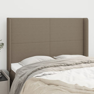 vidaXL Wingback Headboard Taupe 147x16x118/128 cm Fabric