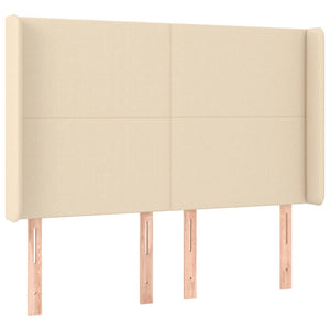 vidaXL Wingback Headboard Cream 147x16x118/128 cm Fabric