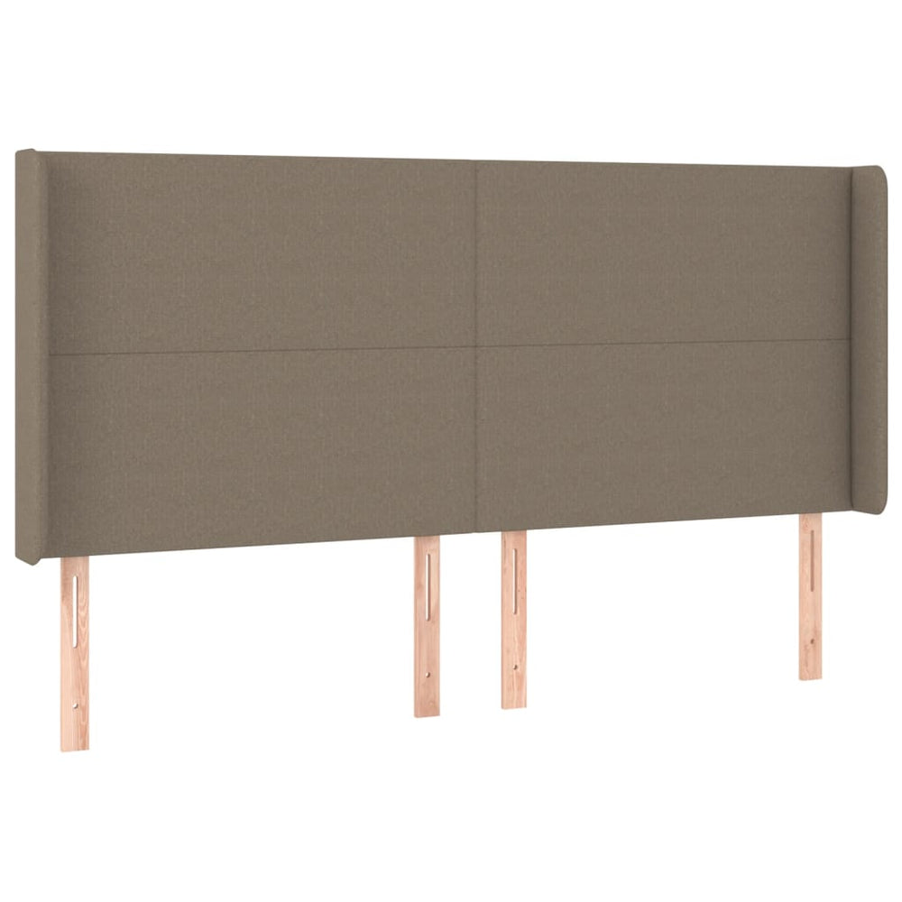 vidaXL Wingback Headboard Taupe 163x16x118/128 cm Fabric