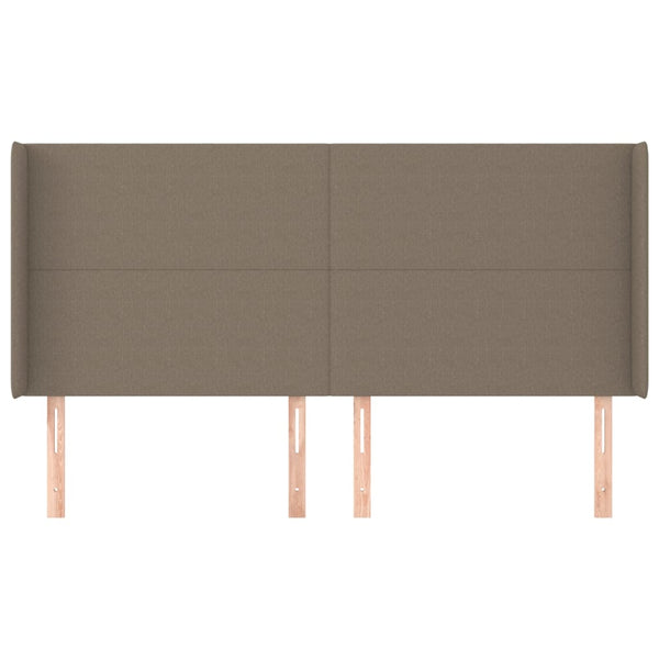 vidaXL Wingback Headboard Taupe 163x16x118/128 cm Fabric