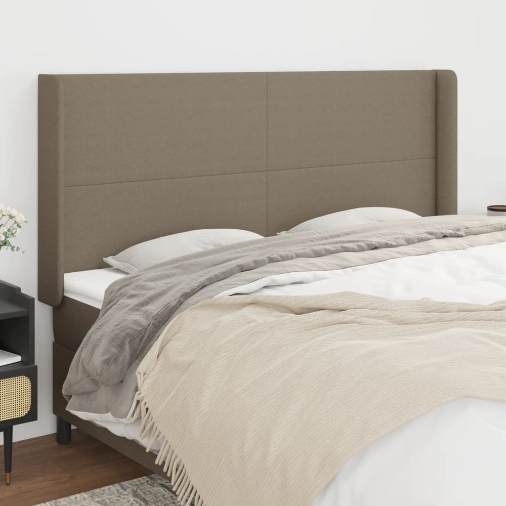vidaXL Wingback Headboard Taupe 163x16x118/128 cm Fabric