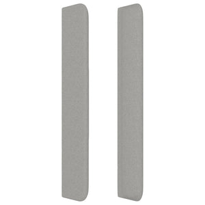 vidaXL Wingback Headboard Light Grey 183x16x118/128 cm Fabric