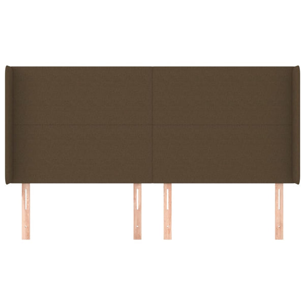 vidaXL Wingback Headboard Dark Brown 183x16x118/128 cm Fabric