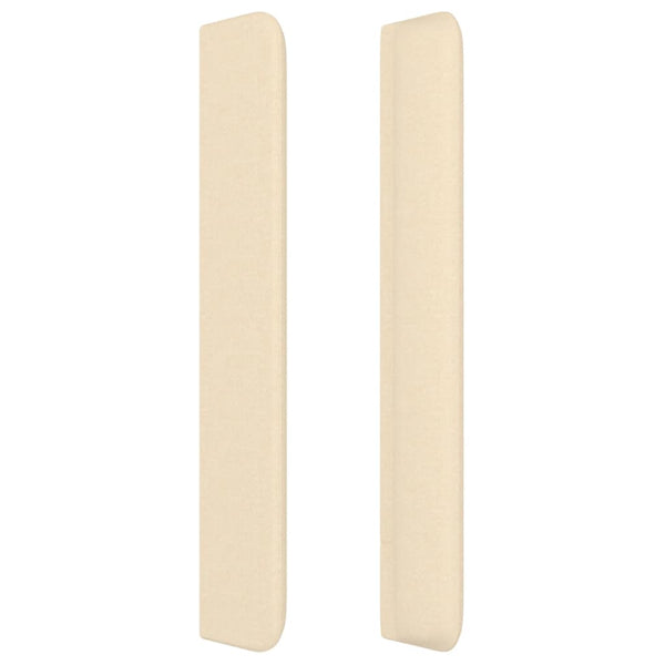 vidaXL Wingback Headboard Cream 183x16x118/128 cm Fabric