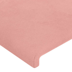 Kopfteil mit Ohren Rosa 83x16x118/128 cm Samt