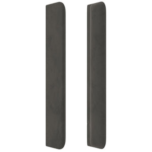 Kopfteil mit Ohren Dunkelgrau 93x16x118/128 cm Samt