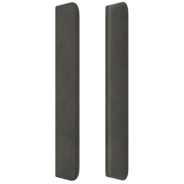 Kopfteil mit Ohren Dunkelgrau 103x16x118/128 cm Samt