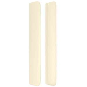 vidaXL Wingback Headboard Cream 83x16x118/128 cm Faux Leather